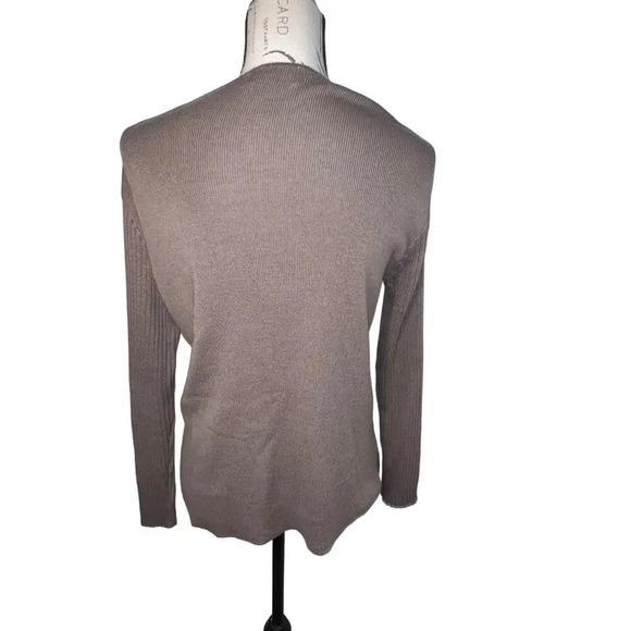 Putorti, made in Canada,contrast textures artist faux wooden buttons sweater - Picture 2 of 8